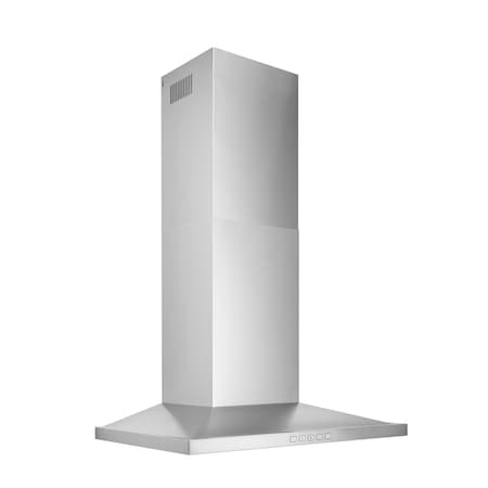 Broan-Nutone 30 in. Stainless Steel Convertible Wall-Mount Low Profile Pyramidal Chimney Range Hood BWS2304SS